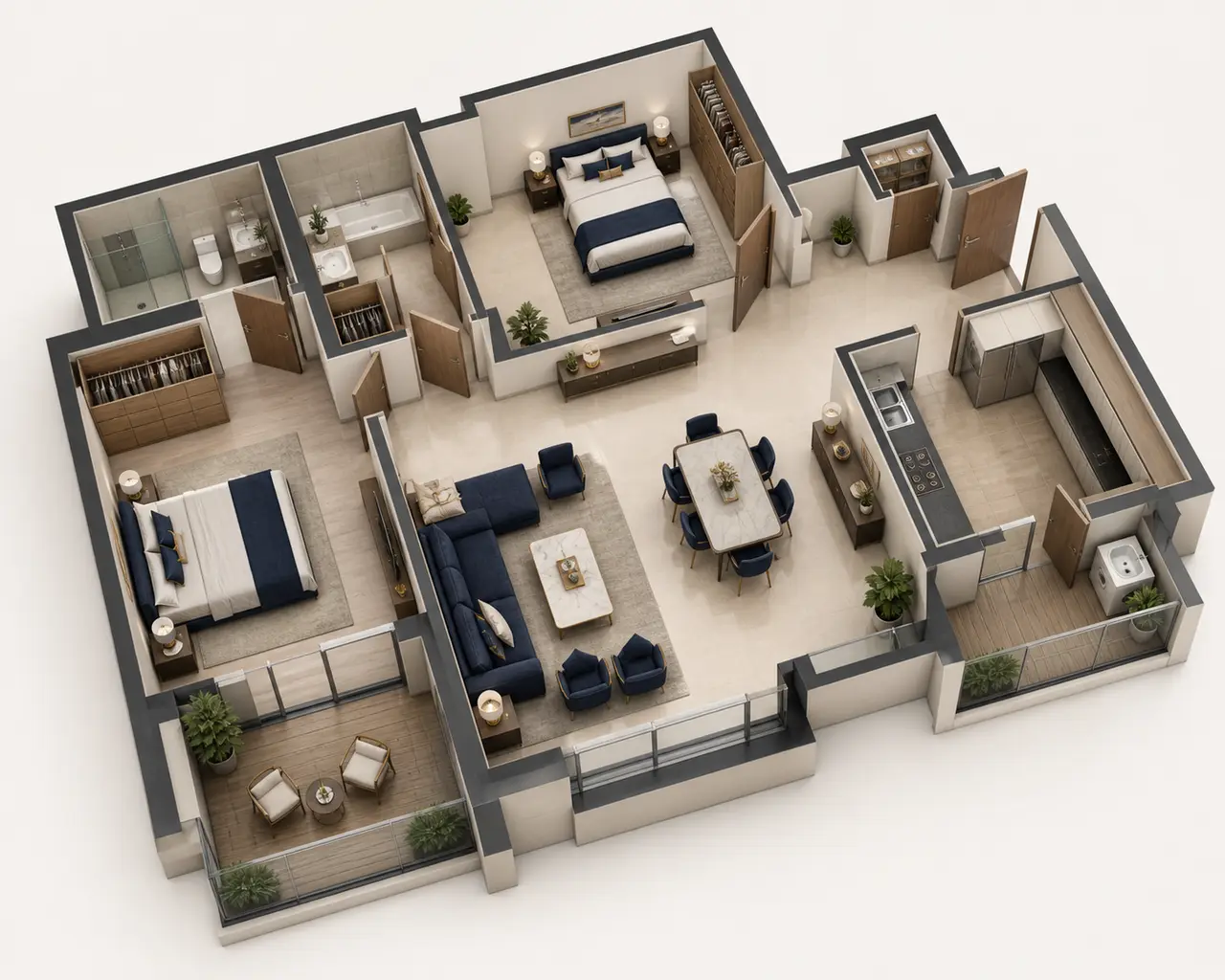 Sobha Hennur 2 BHK Grande floor plan study for comparing room relationships