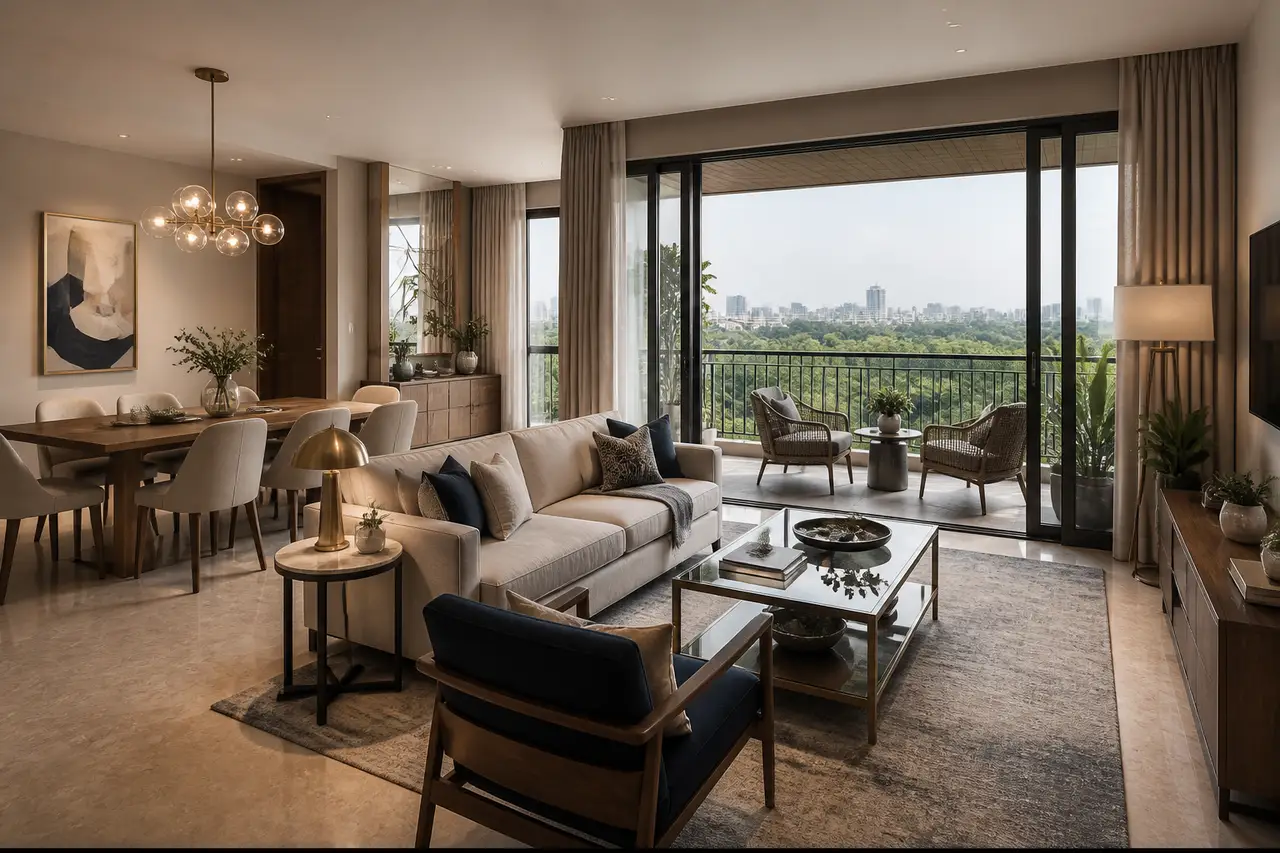 Sobha Hennur apartment living and balcony planning context